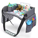 Portable Kids Table for Car, with Pockets, Grey