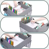 Portable Kids Table for Car, with Pockets, Grey