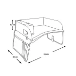 Portable Kids Table for Car, with Pockets, Grey