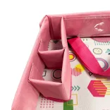 Portable Kids' Car Table with Pockets, Pink