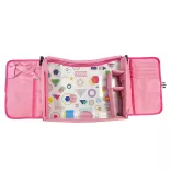 Portable Kids' Car Table with Pockets, Pink