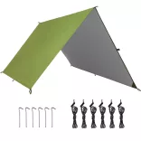 3x3 meter waterproof tarp for camping, with a free carrying bag