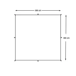 3x3 meter waterproof tarp for camping, with a free carrying bag