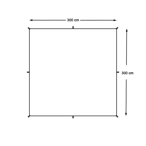 3x3 meter waterproof tarp for camping, with a free carrying bag