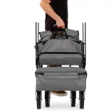Folding Cart with Canopy, Pullable and Pushable, Gray