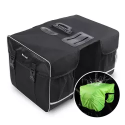 Bicycle bag with waterproof cover