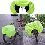 Bicycle bag with waterproof cover