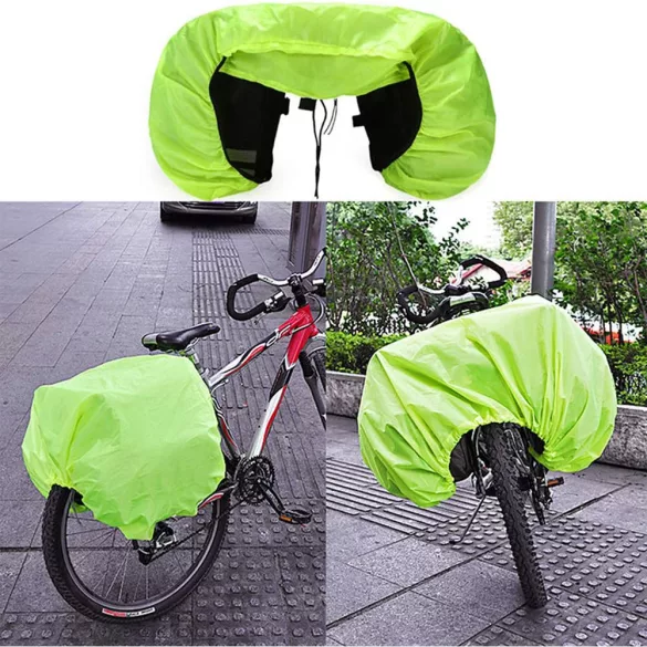 Bicycle bag with waterproof cover