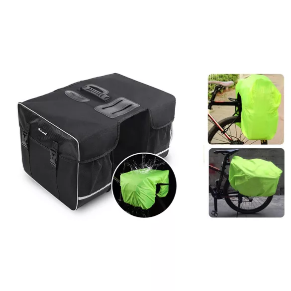 Bicycle bag with waterproof cover