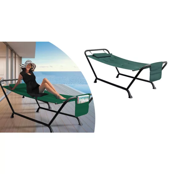Hammock with 2-leg Stand, Dark Green