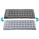 Folding Camping Bed with Adjustable Headrest and Two-Colored Mattress