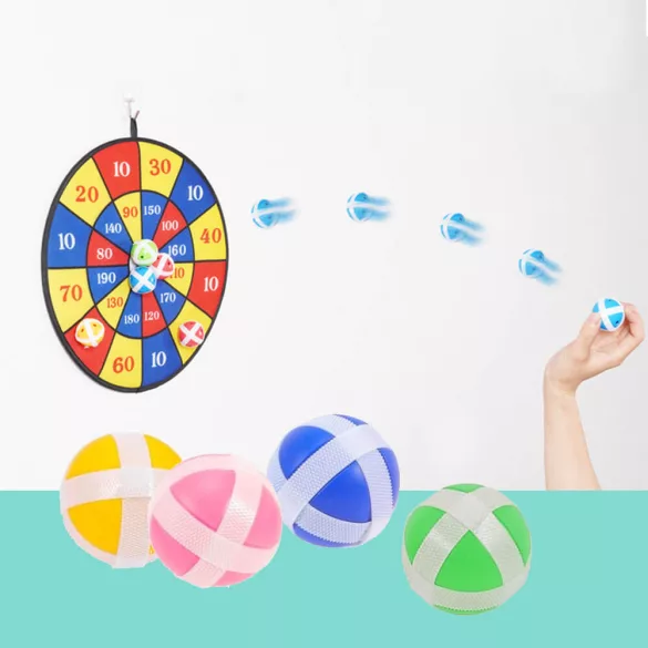 Dartboard Game with Sticky Balls