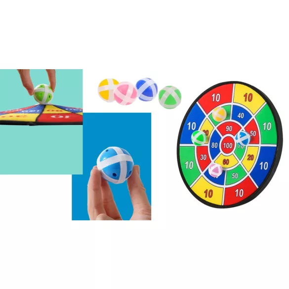 Dartboard Game with Sticky Balls