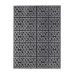 Outdoor rug, double-sided, 180 x 120 cm, gray