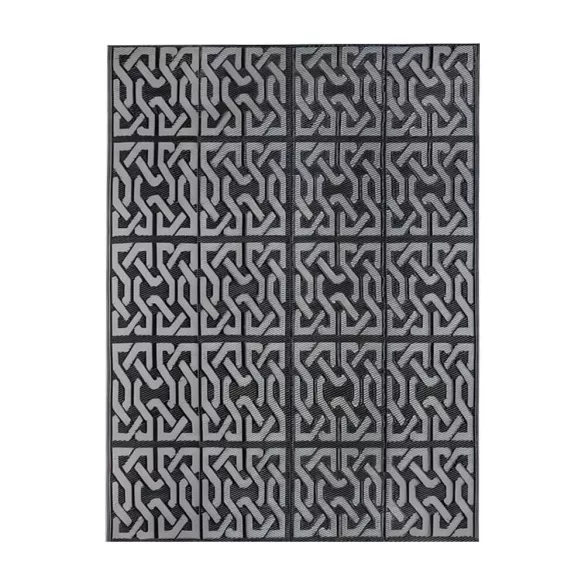 Outdoor rug, double-sided, 180 x 120 cm, gray