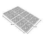 Outdoor rug, double-sided, 180 x 120 cm, gray