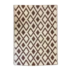 Outdoor rug, double-sided, 180 x 120 cm, brown