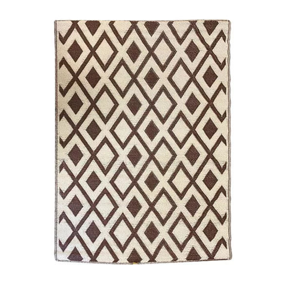 Outdoor rug, double-sided, 180 x 120 cm, brown