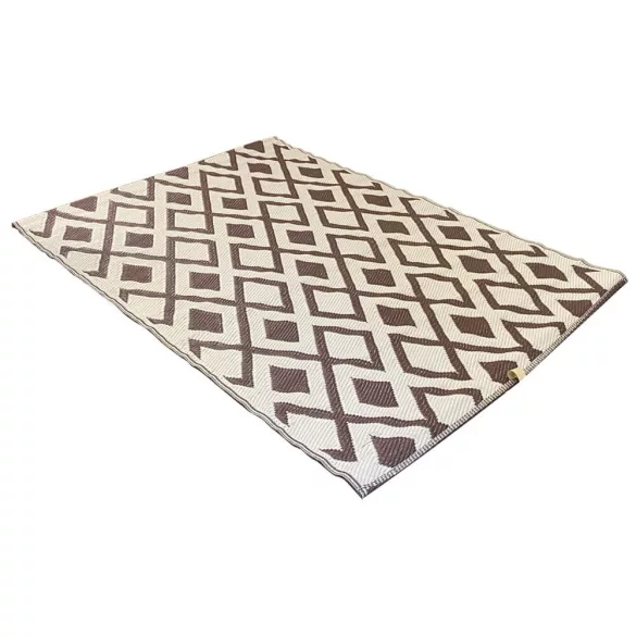 Outdoor rug, double-sided, 180 x 120 cm, brown