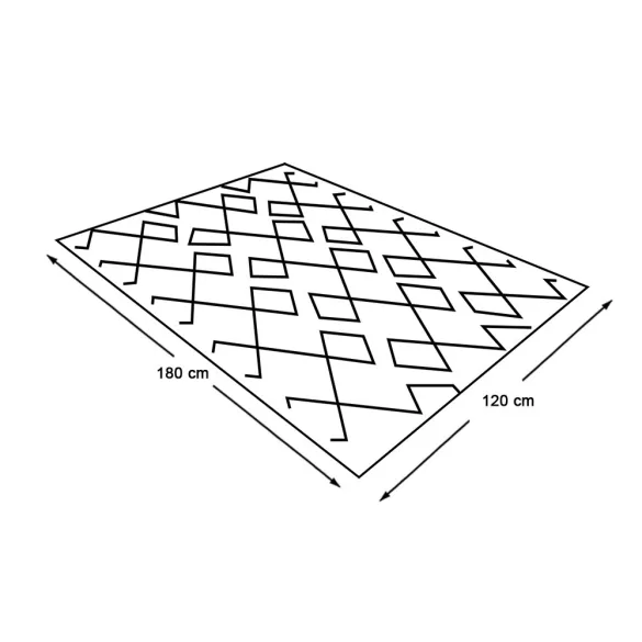 Outdoor rug, double-sided, 180 x 120 cm, brown