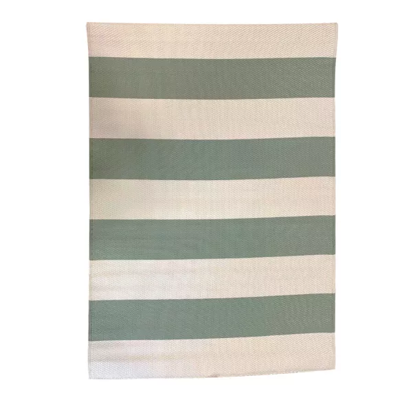 Outdoor rug, double-sided, 180 x 120 cm, green-beige