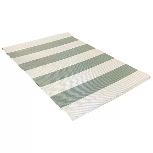 Outdoor rug, double-sided, 180 x 120 cm, green-beige