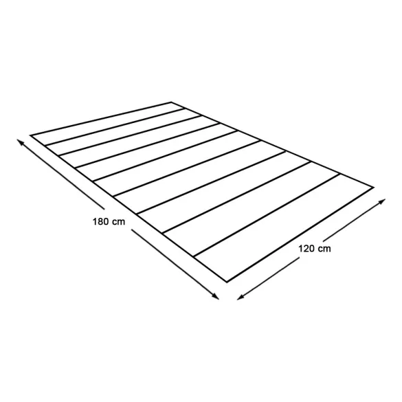 Outdoor rug, double-sided, 180 x 120 cm, green-beige