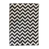 Outdoor rug, double-sided, 180 x 120 cm, black-white