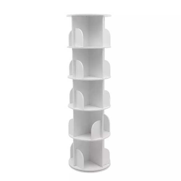 Rotating Bookshelf 46x46x160cm, White
