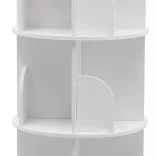 Rotating Bookshelf 46x46x160cm, White