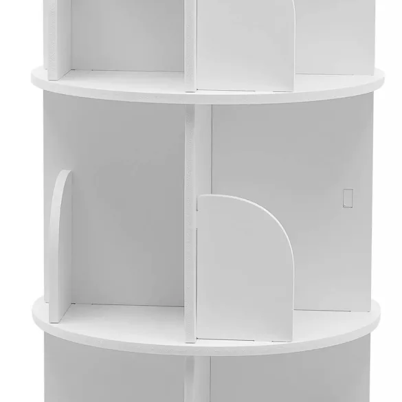 Rotating Bookshelf 46x46x160cm, White