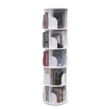 Rotating Bookshelf 46x46x160cm, White