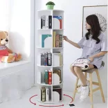 Rotating Bookshelf 46x46x160cm, White
