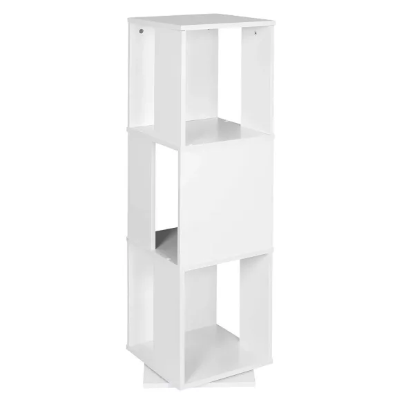 Rotating Bookshelf, 34x34x108 cm, White