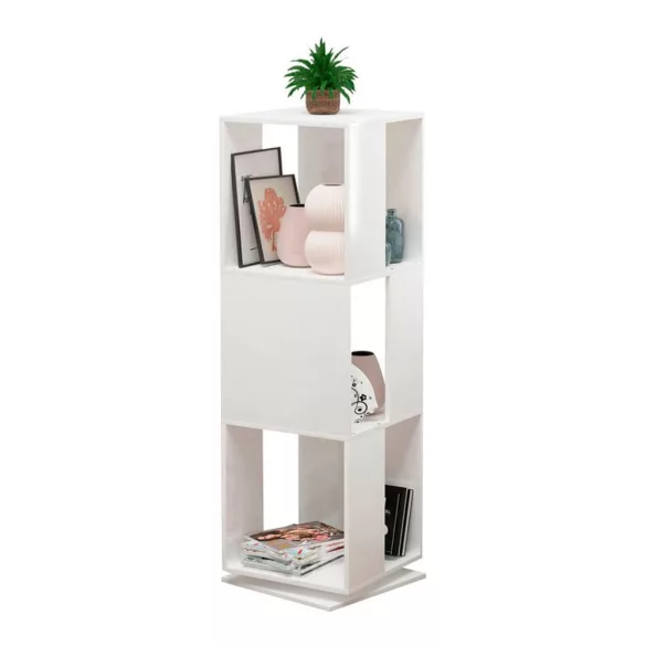 Rotating Bookshelf, 34x34x108 cm, White