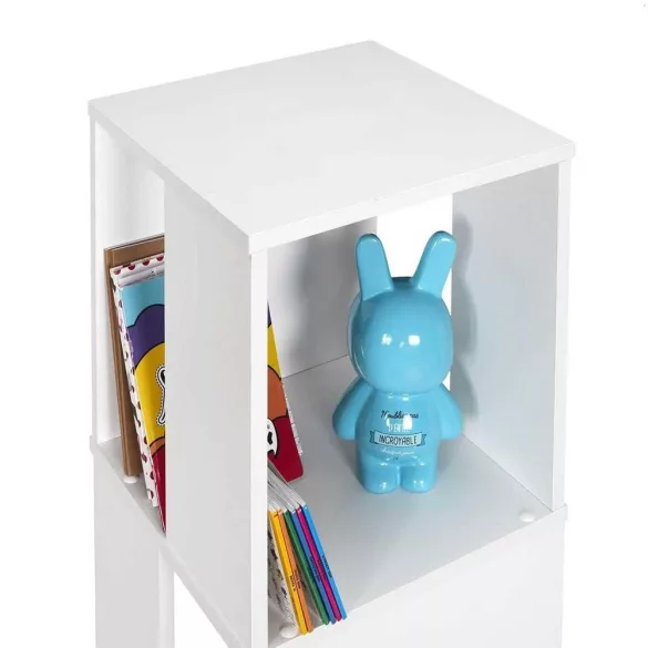 Rotating Bookshelf, 34x34x108 cm, White
