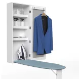 Wall-Mounted Mirror Storage Cabinet with Foldable Ironing Board