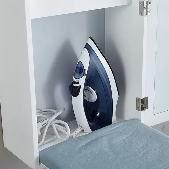 Wall-Mounted Mirror Storage Cabinet with Foldable Ironing Board