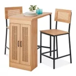 3-piece elevated dining set with storage