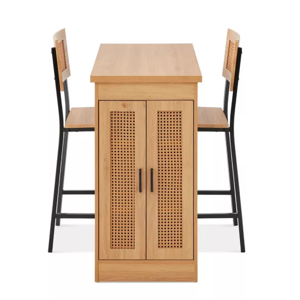 3-piece elevated dining set with storage