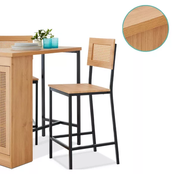 3-piece elevated dining set with storage
