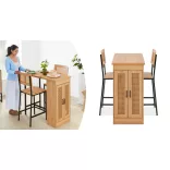 3-piece elevated dining set with storage