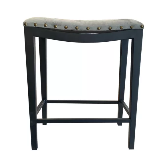 Upholstered Bar Stool Set of 2, Grey