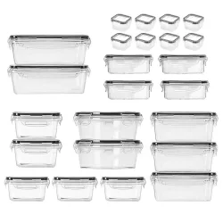 24-piece plastic food storage container set