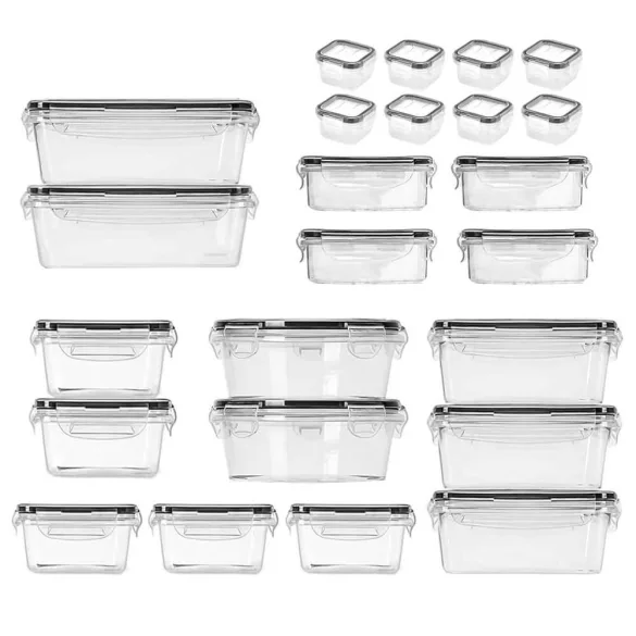 24-piece plastic food storage container set