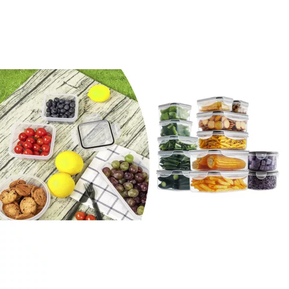 24-piece plastic food storage container set