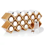 18-piece bamboo spice rack
