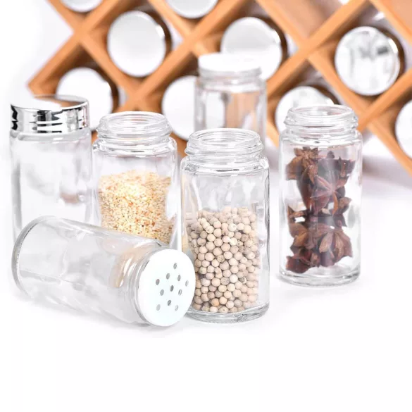18-piece bamboo spice rack