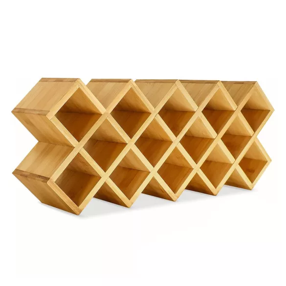 18-piece bamboo spice rack