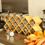 18-piece bamboo spice rack